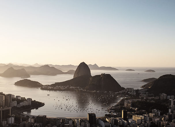 Visão superior do pão de açucar