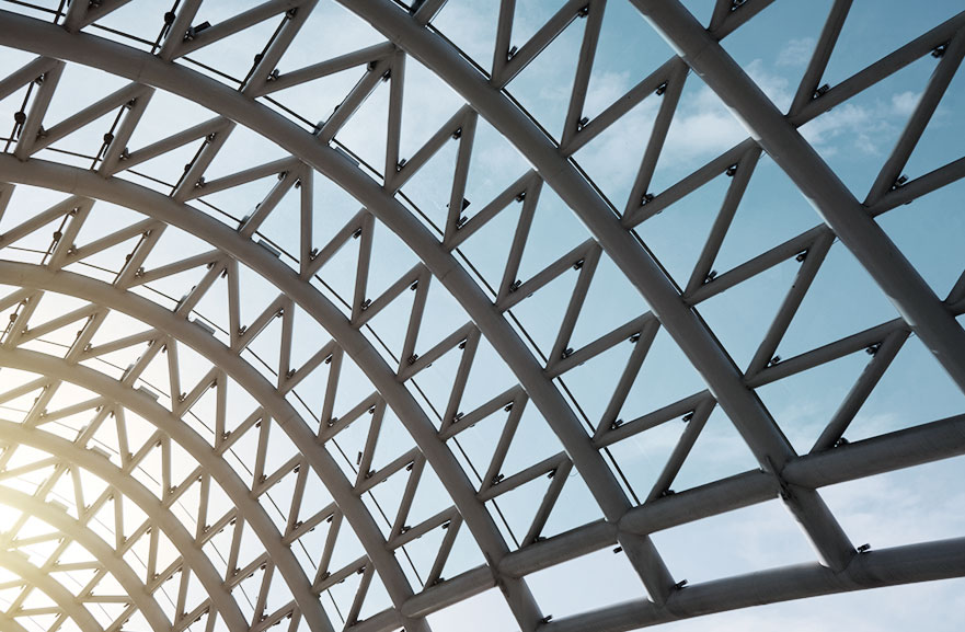 bottom image of iron structure with circular curvature
