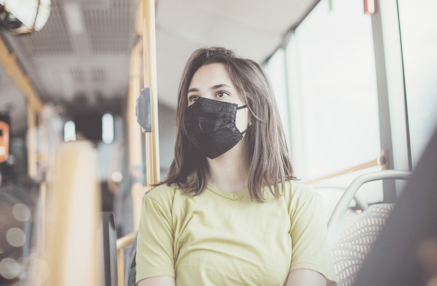 Uso de máscaras em transporte coletivo em SP